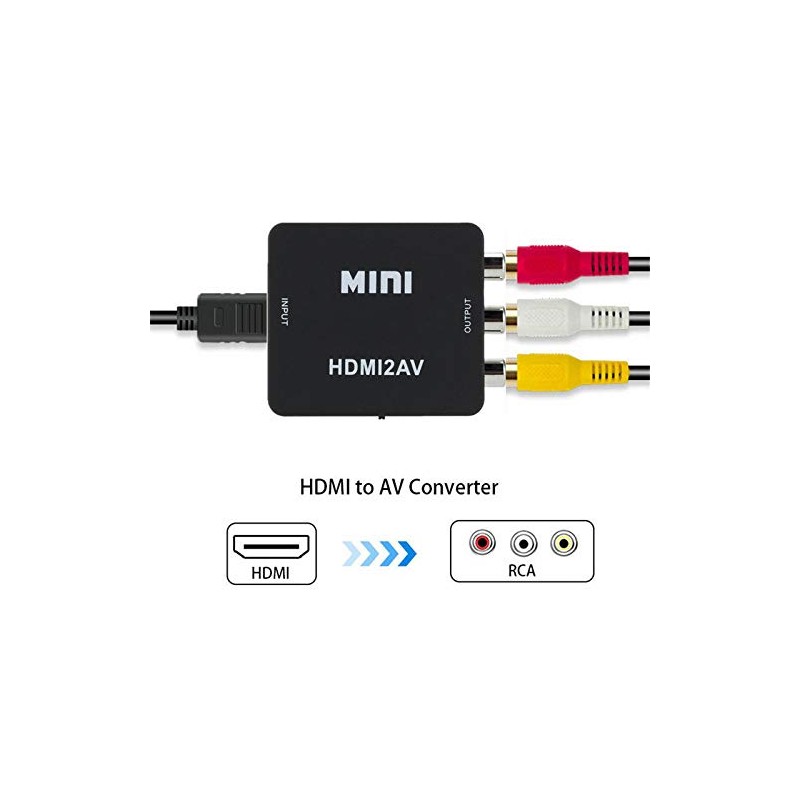 1080P HDMI to RCA AV CVBS 3RCA L/R HD Video