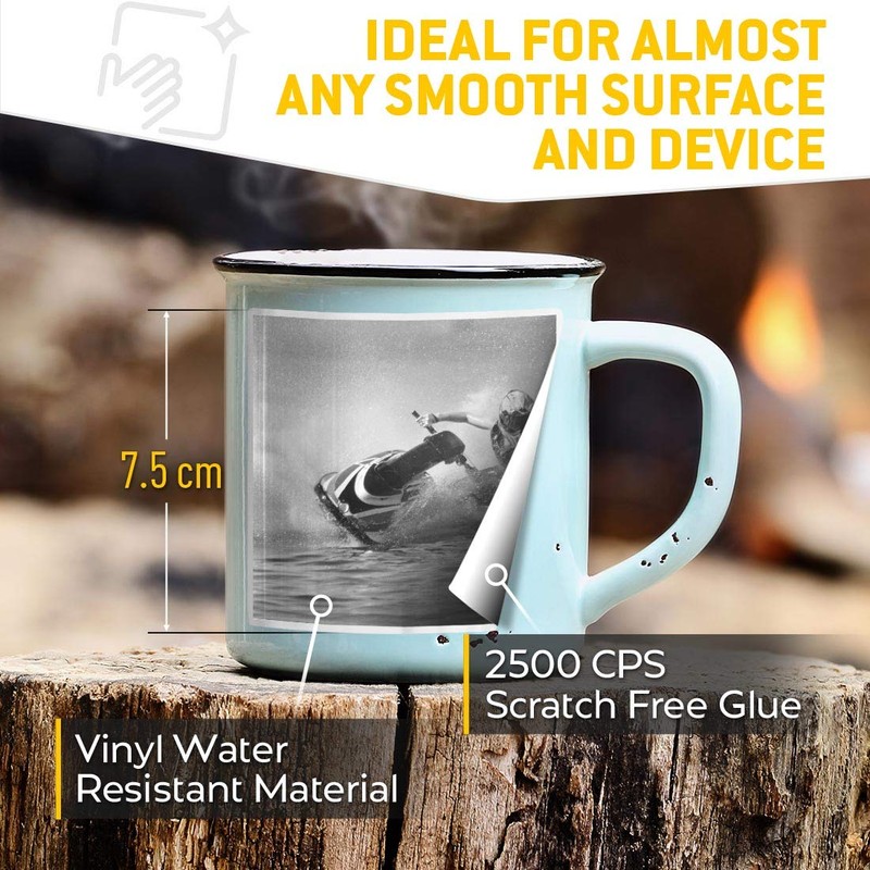 2 x 7.5cm Square Vinyl Stickers - Jet Ski Racing