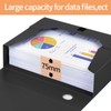 DONGLI 4 Pack Box Files A4,Plastic Filing Box,75mm Spine,A4 Boxes
