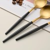 5.1 Inches Matte Gold Coffee&Tea Spoons With Black Handle,Small Gold