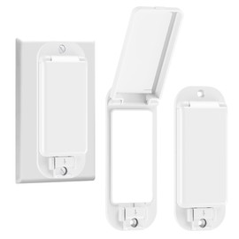 (White,2 Pack) Light Switch Cover Guard,Light Switch Plate,ChildProof Wall Switch Guard Keeps Lights or Switches from Being Accidentally Turned ON or Off, Rocker Style
