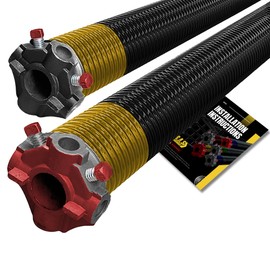 Garage Door Torsion Spring 250x2x29 for Left and Right Side of Garage Door - Torsion Springs for Garage Door Repair Precision E-Coating 5-Year Warranty Minimum 30,000 Cycles (Pair)