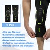 VOCOSTE 2 Pack Compression Knee Braces EVA Padded Leg Sleeves