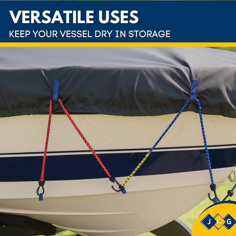 Ardisle 6 BUNGEE STRAPS CORDS WITH HOOKS ELASTICATED ROPE CORD
