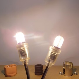 GutReise E10 LED Light Bulb,5 PCS 24V Warm White Lamp 1W 100LM 3000K, Miniature Screw Replacement Bulbs (Warm White, 24V)