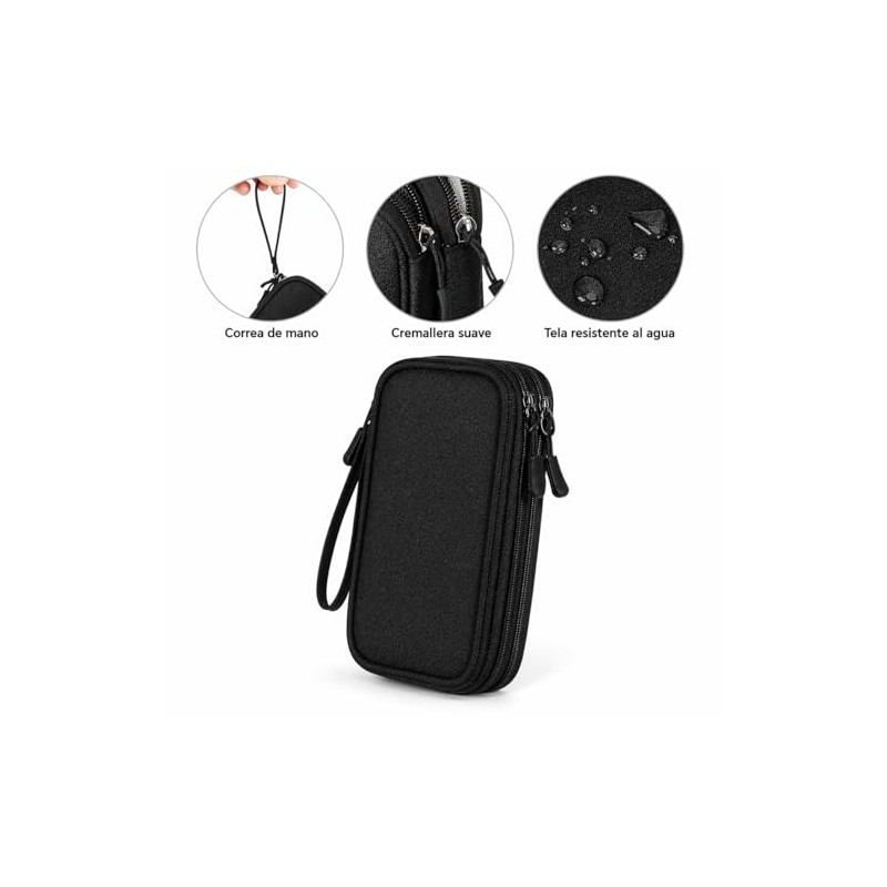 Organizador de Cables Portátil 2 Piezas, Estuche de Viaje Impermeable