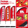 Buryeah 3 Sets Breakfast Lunch Dinner Feather Flags for BBQ