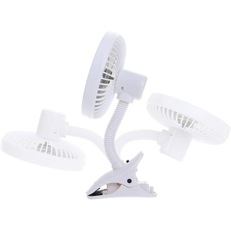 Dreambaby Caged Deluxe EZY-Fit Clip On Fan, White, S