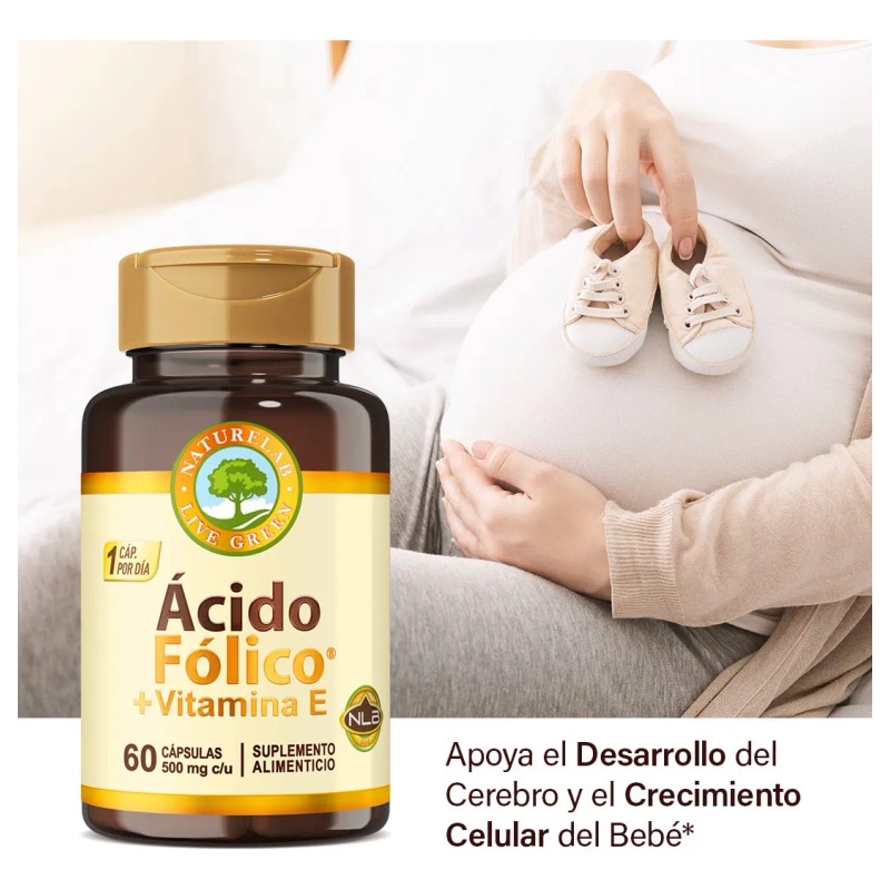 Ácido Fólico Vitamina Cápsulas Naturelab Sabor