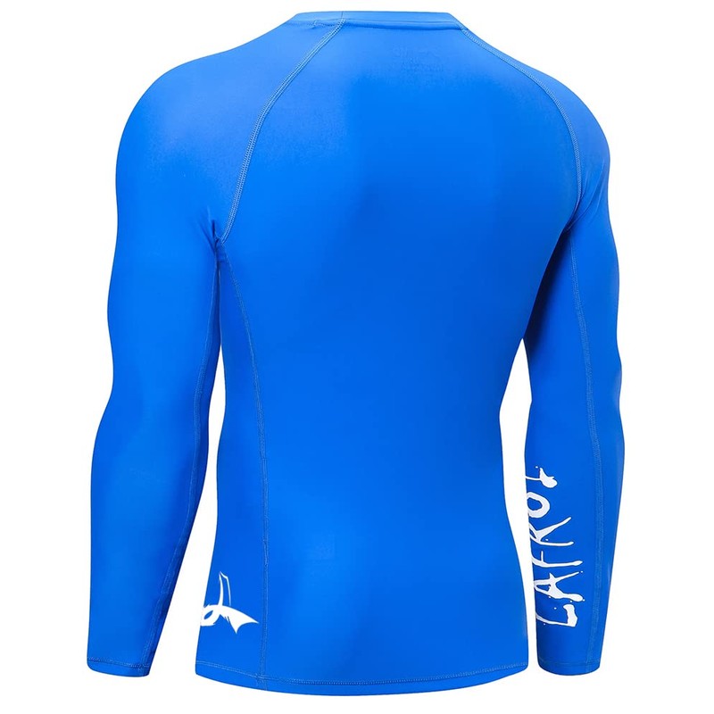 LAFROI Men's Long-Sleeved UPF 50+ Compression Shirt Rash Guard-CLYYB, Asym