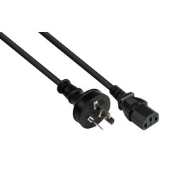 Good Connections Good Connections P8030-S018 Netzkabel, 1,8 m, Netz-Stecker Typ I (gerade) an C13 (gerade), CCC zertifiziert, 0,75 mm2 Schwarz