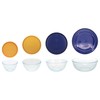 Pyrex Sculpted Glass Bowl Set: 7401, 7401-PC Lemon Drop Yellow,