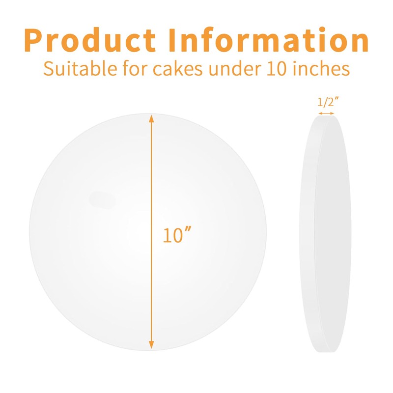 5packs Cake Boards 10 Inch Round,1/2" Thick Cake Drum, Cake