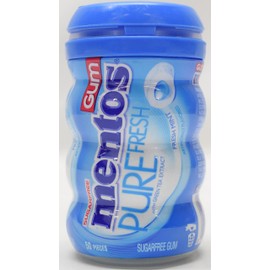 Mentos, Pure Fresh, Gum, Sugar Free, Fresh Mint (Pack of 4)
