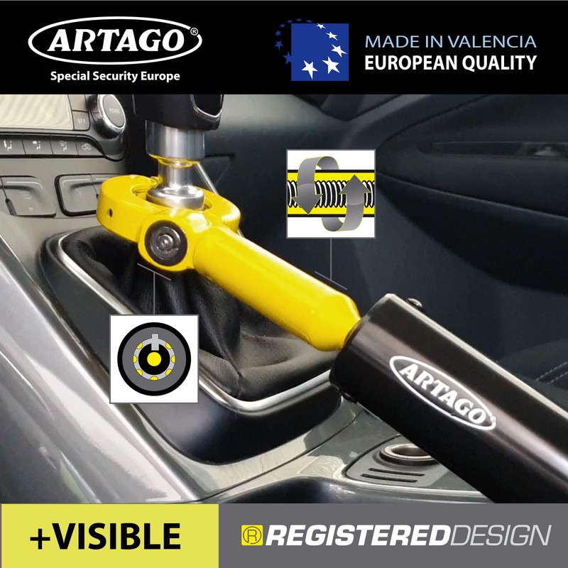 Artago 862A/B Car Handbrake Lock, More Adaptable Thread Adjustment, High