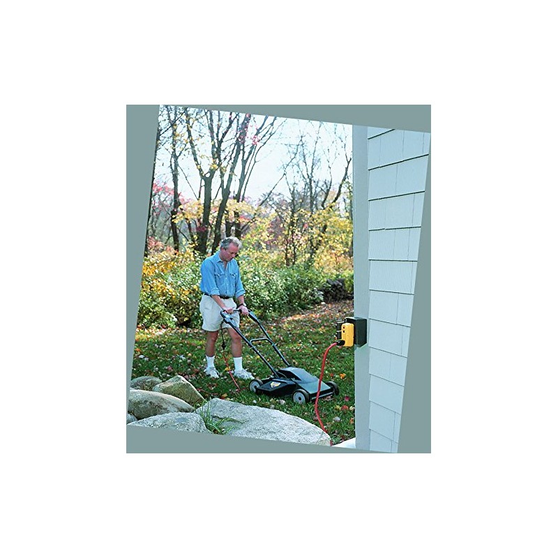 Tower Manufacturing 30340001 Auto-Reset 15 AMP 2-Prong GFCI Single-Outlet Adapter,