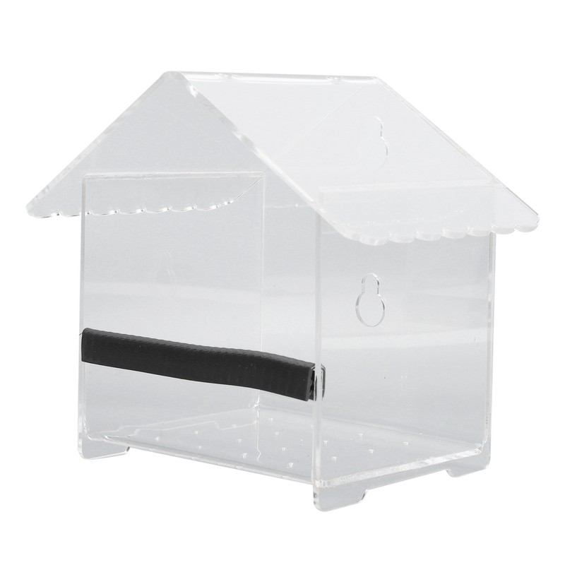 Window Bird Feeder Transparent Large Space Bird Feeder House with