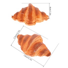 JECOMPRIS Artificial Croissant Rolls: Realistic Croissant Bread Fake Bread PU Fake Soda Bread Faux French Bread for Bakery Display Decoration Photography Props