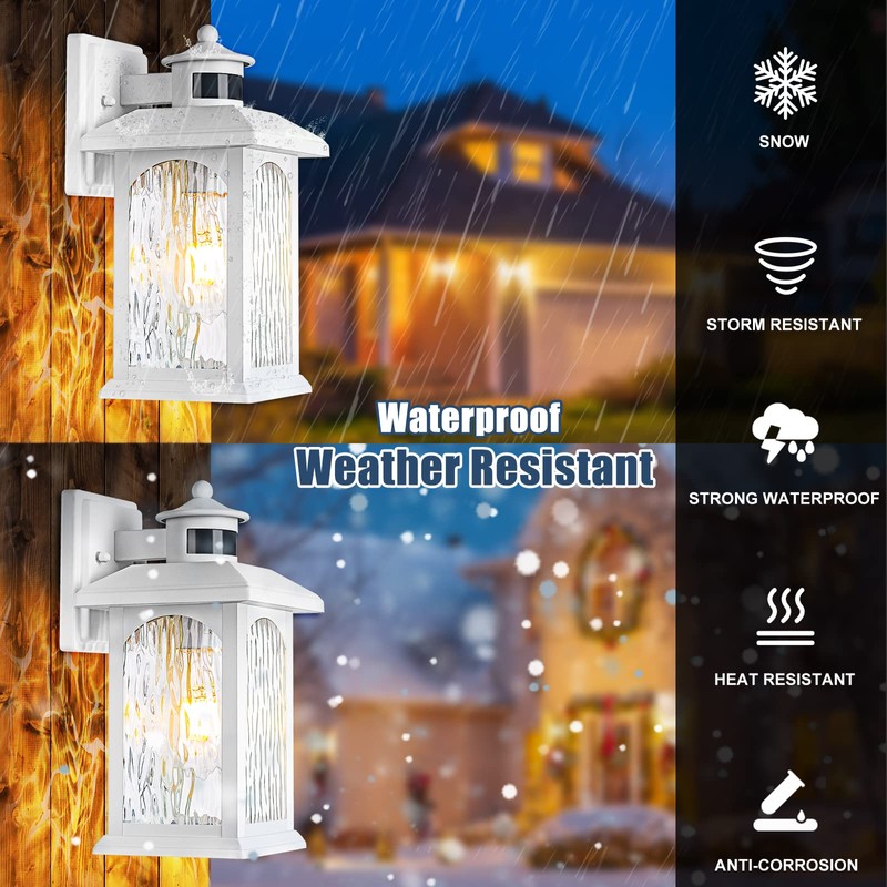Advanced Motion Sensor Outdoor Lights 2 Packs - White Dusk