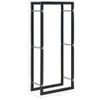 SKM Firewood Rack Black 17.3"x7.9"x39.4" Steel,Black (Weight 8.31KG)
