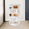 DYRABREST 5 Tier Rotating Shoe Rack Free Standing Spinning Shoe