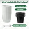 T4U 4 Inch Plant Pots Self Watering, 6 Pack African