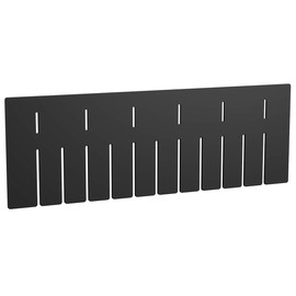 Akro-Mils 41226 Short Plastic Divider for 33226 Akro-Grid Slotted Tote Box, (6 Pack), Black
