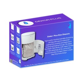 Pack of 9 Diaper Refill Liners for DEKOR PLUS Diaper Pails Exclusive 30% Extra Thickness Diaper Pail Refills with Powerful Odor Elimination Leakage-proof Powder Scent Holds up to 5000 Diapers