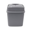 JVL 13-357GY Knit Design Loop Plastic 10 Litre Push Top
