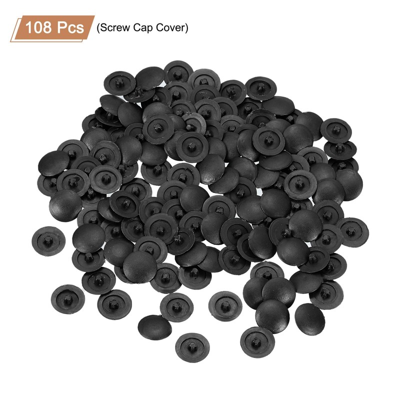 uxcell Screw Caps, 108Pcs 12mm - Plastic Self-Tapping Screw Cap