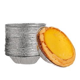200 Pack Disposable Mini Pie Tins, 7.5cm Aluminum Foil Round Tart Pie Foil Pans for Bakeries, Cafes, Restaurants, Small Pie Tins, Mini Pie Mold Foil Tins for Baking, Cooking, Storage or Reheating