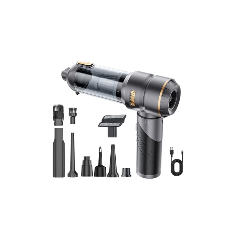 AQSFLA Car Vacuum Portable Cordless 21000PA High Power Mini Vacuum