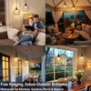 TWINKVILLA Hanging Pendant Lights, Battery Operated Outdoor Chandelier with Warm
