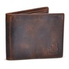 Men's Leather Wallet with RFID Blocking 2 ID Windows in