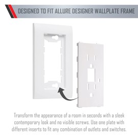 TayMac A52W Allure Nonmetallic Wallplate with GFCI Insert, White