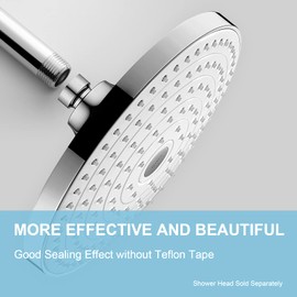 OFFO Shower Arm with Flange Universal Ceiling-Mounted Replacement Shower Arm for Fixed Shower Head and Rain Shower Head 7.6cm(3 inch) Chrome