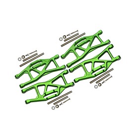 GPM Upgrades Aluminum Front and Rear Lower Arms -28PC Set for 1/10 Maxx W/Widemaxx Monster Truck 89086-4 RC Car (Green)