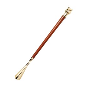 TEAMWILL Tiger Head Shoe Horns Extra Long Handle Shoe Horn Metal Shoehorn Accessories (46CM)