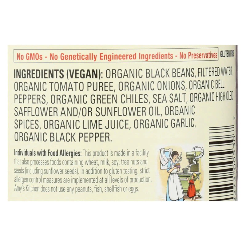 UD_Amy's - Organic Medium Black Bean Chili - Case Of