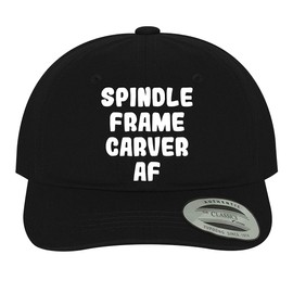 Spindle Frame Carver AF - Soft Dad Hat Baseball Cap, Black, One Size