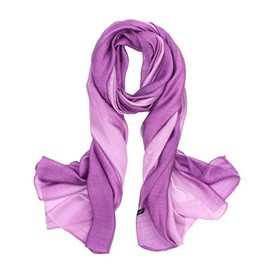 Sawekin Women's Summer Scarf / Stole, Colour Gradient Design, for Evening Dress, Festive / Wedding / Bridal Silk Scarf, Cotton Scarf for All Year Round -