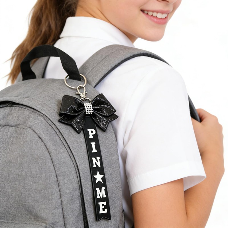Pin Me Cheer Ribbon for Backpack Cheer Bow Pin Holder