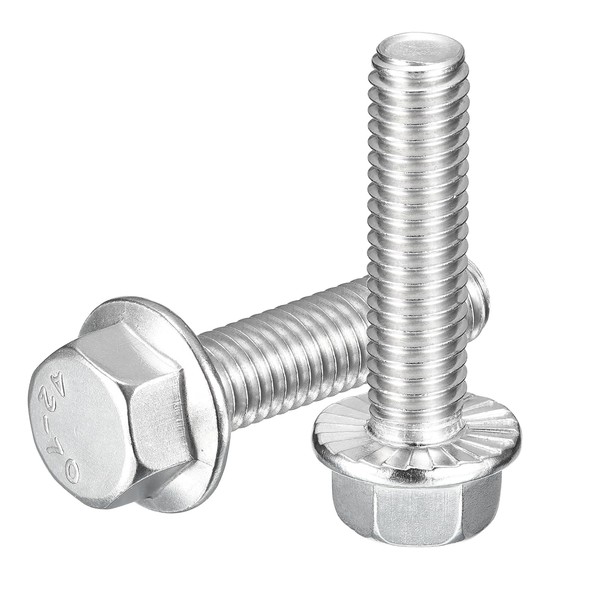 sourcing map 15Pcs 3/8-16 x 1-1/2" Flanged Hex Head Bolts,