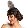 Boland 10102276 Gangster Charleston 00620 Feathered Band Black, One Size