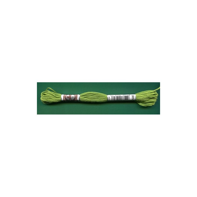 DMC Soft Cotton Thread - Shade 2906 - Bright Green