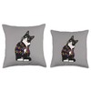 Christmas Cat tangled lights tree down tuxedo Cat Kitten Throw