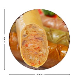 Grill Master Meat Kebab 9x9 Inch Round Metal Sign Country Patio Indoor Front Door Wall Decorations Metal Plaque Grilled Meat Vegetables Paintings Tin Signs for Laundry