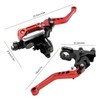 JUUDDENPARTS 1 Pair Red 7/8” Motorcycle Brake Clutch Levers, Adjustable