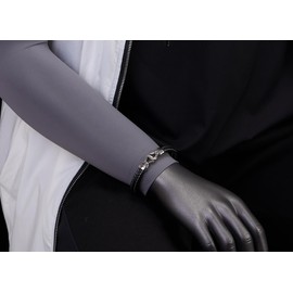 COOLSTEELANDBEYOND Vintage Infinity Knot Leather Bracelet Stainless Steel Black Braided Leather Sweatband Bangle Men Women, Black leather, No gemstone