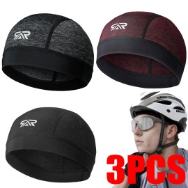 Unbranded 3× Moisture Sweat Wicking Cooling Dome Skull Caps Helmet Liner Sport Beanie Hats